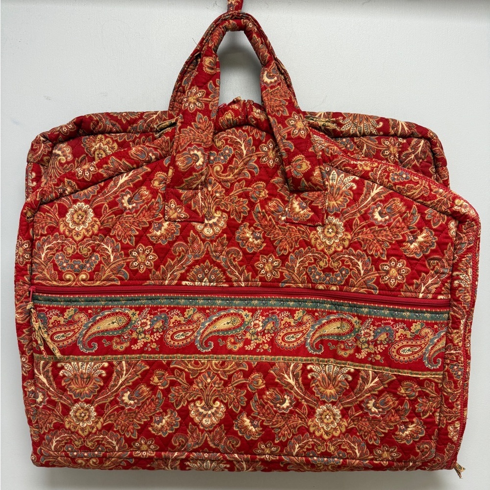 Vera Bradley Hanging Garment Bag | Red & Gold Tapestry Print